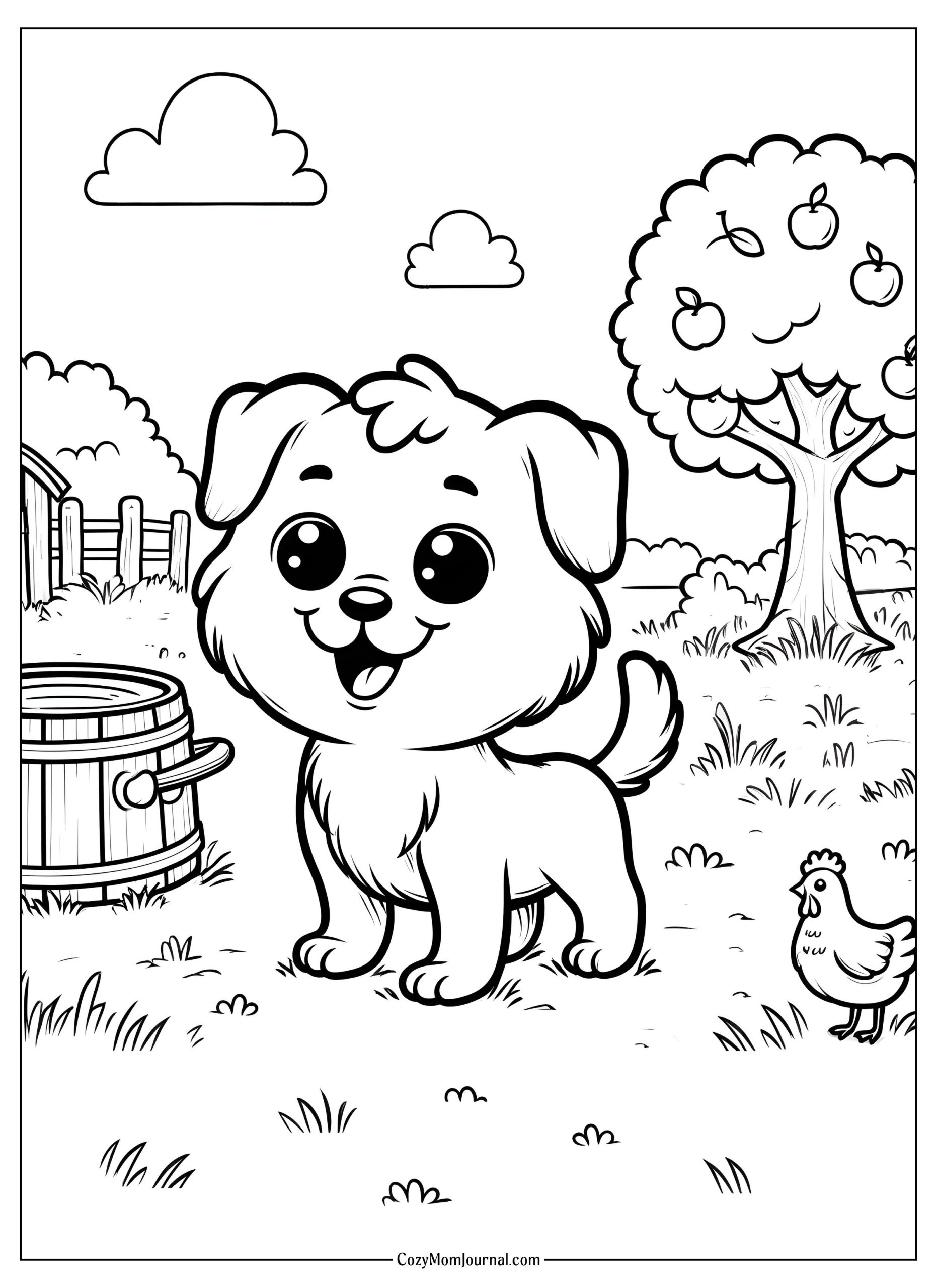 Coloring Pages with Farm Animals - Free Printables