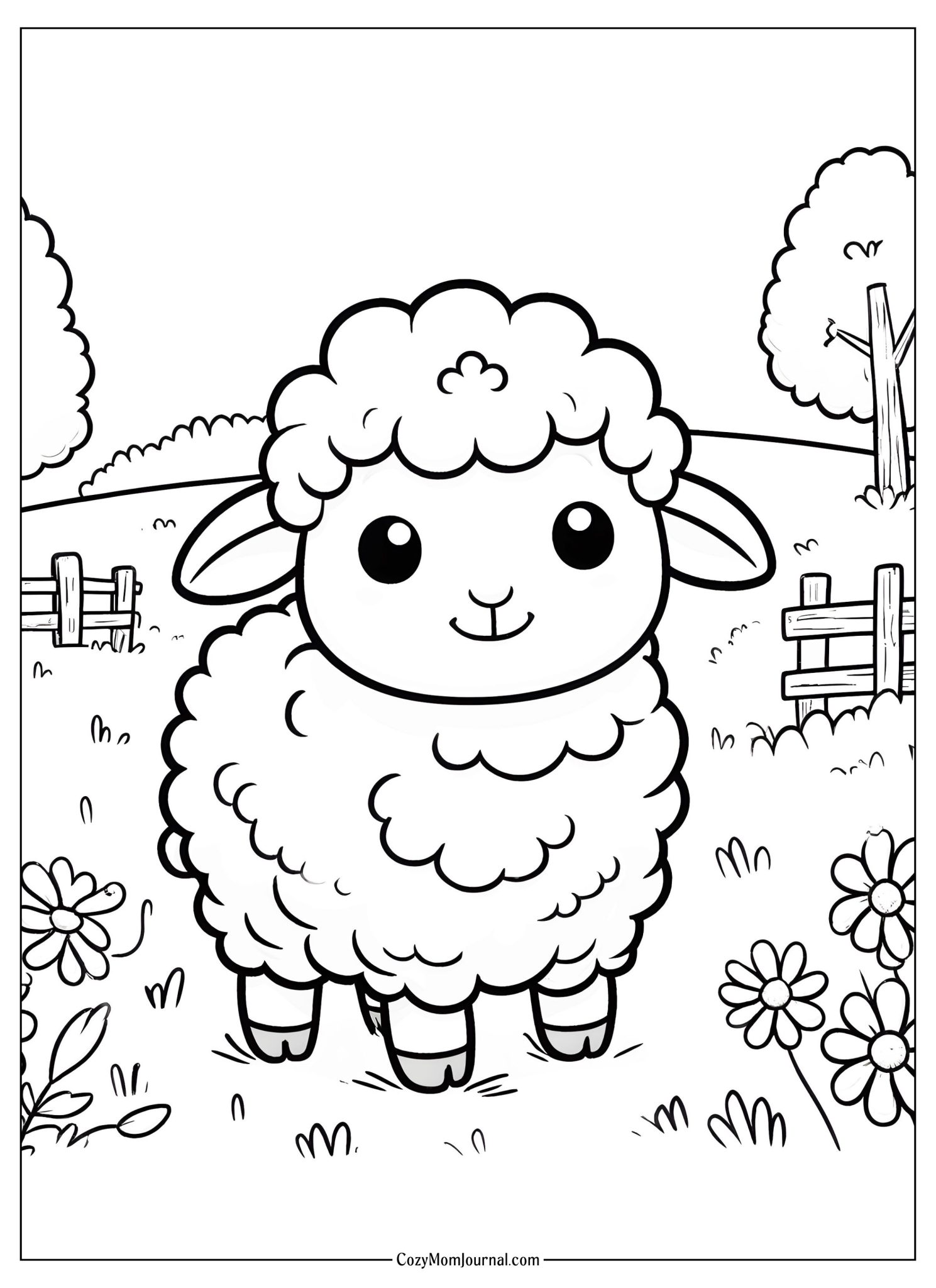 Coloring Pages with Farm Animals - Free Printables