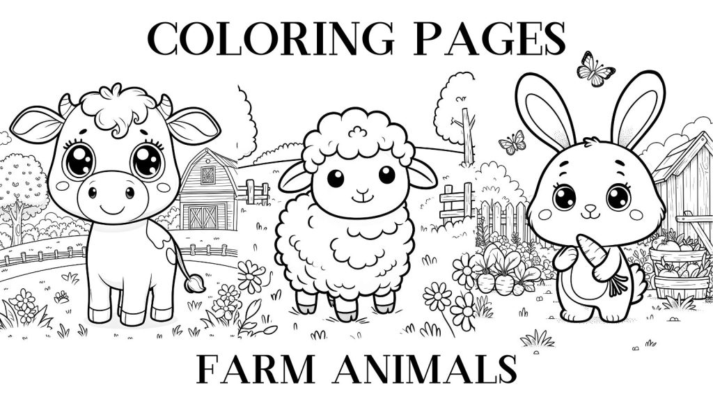 Cute farm animal coloring pages
