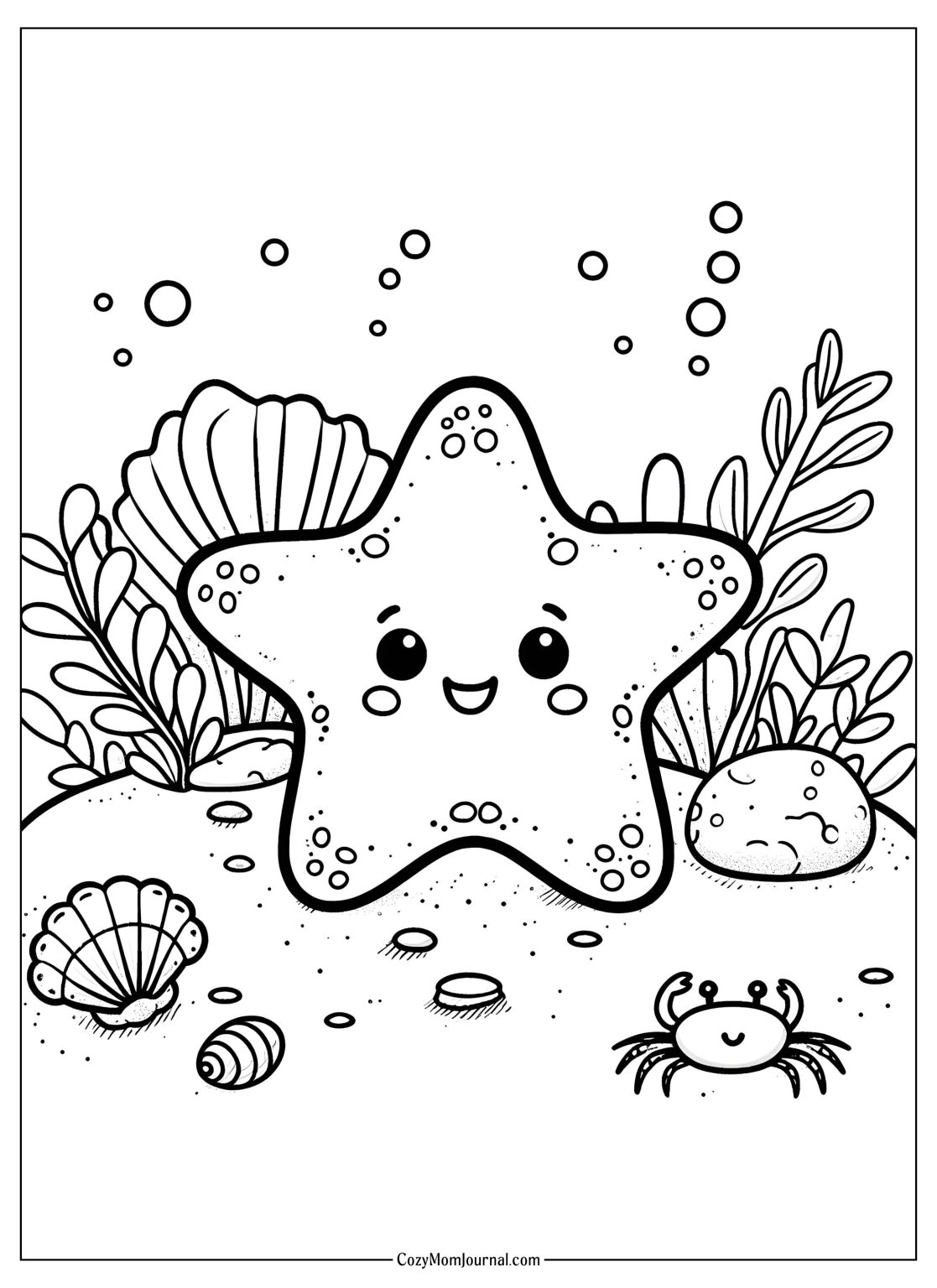 20 Free Printable Coloring Pages - Underwater & Ocean life