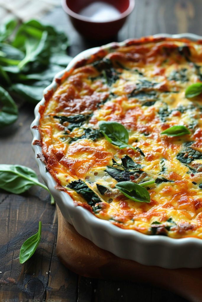 Spinach and Cheese Frittata - breakfast ideas for kids