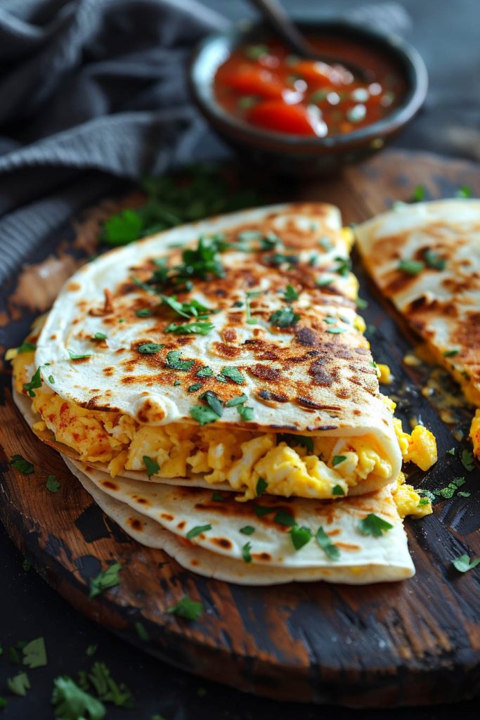 Cheesy Egg Quesadilla - breakfast ideas for kids