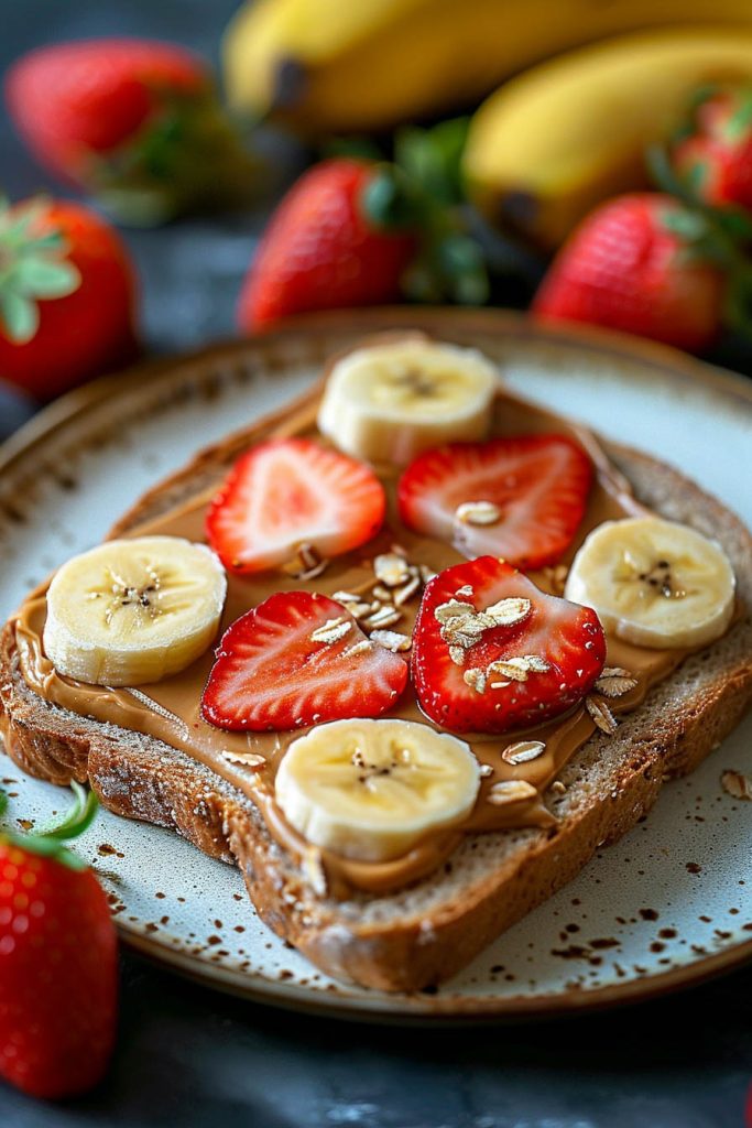 Fruit and Nut Butter Toast - breakfast ideas for kids