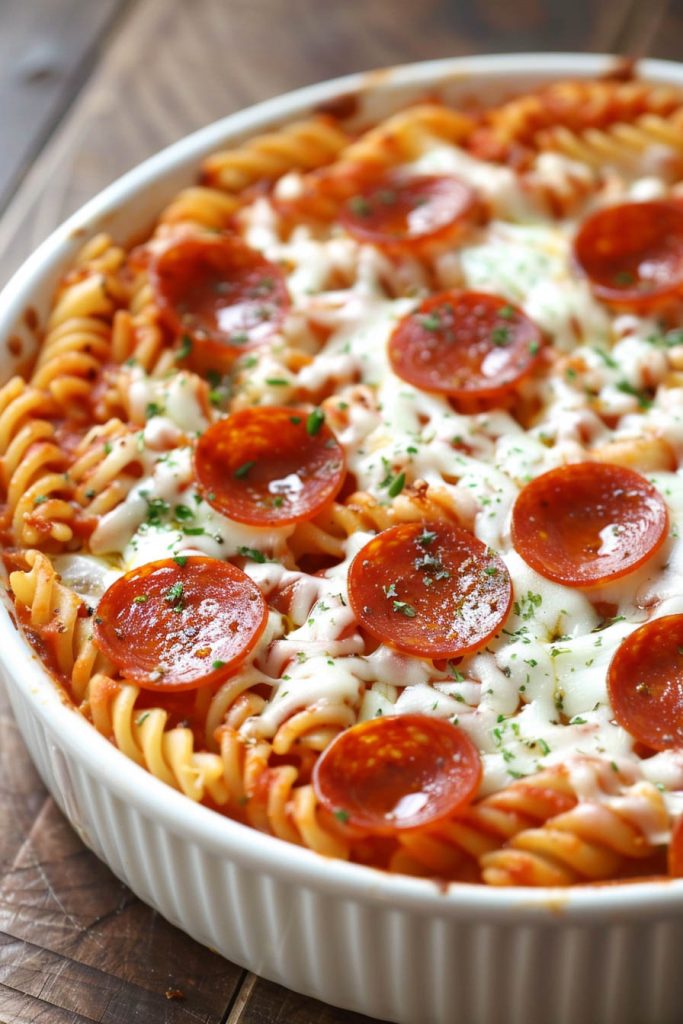 Pepperoni Pizza Pasta - pasta recipes for kids