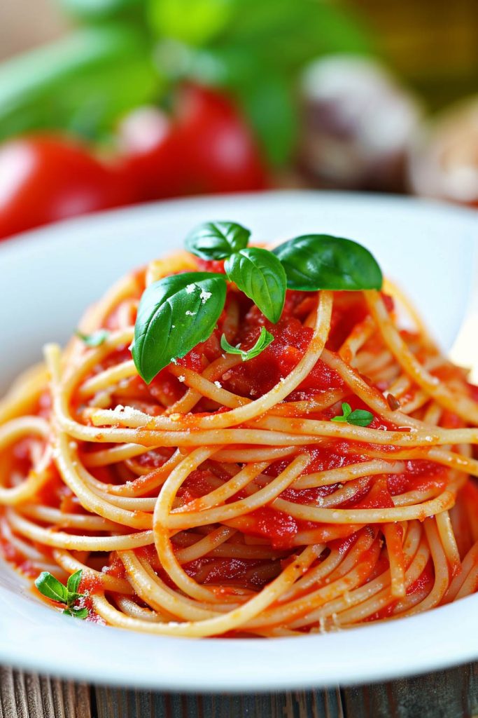 Spaghetti with Tomato Sauce - pasta recipes for kids