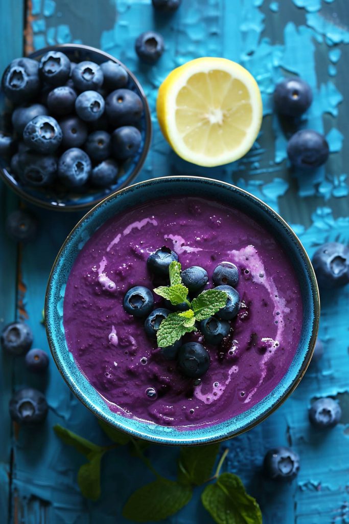 Chilled Blueberry Soup - summer soup recipes