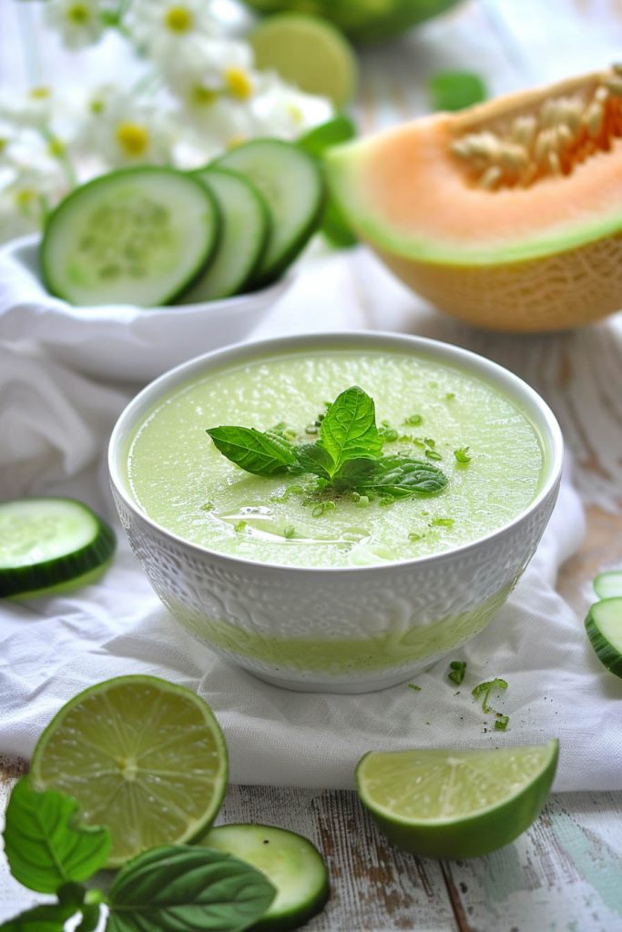 Cucumber Melon Soup - summer soup recipes