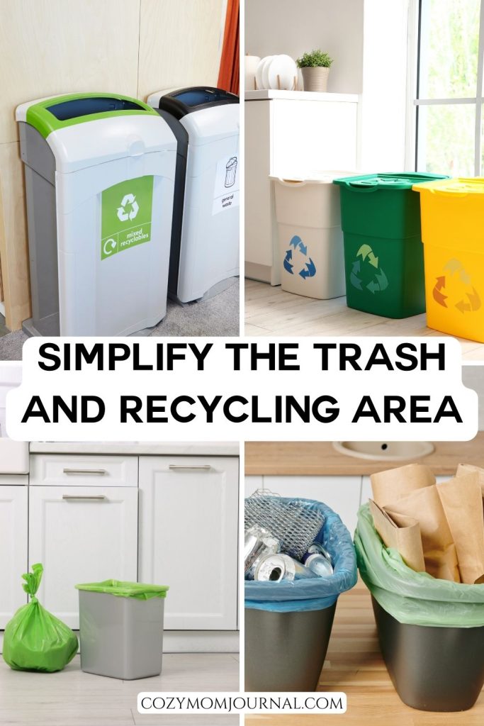 Simplify the Trash and Recycling Area - Kitchen Organization