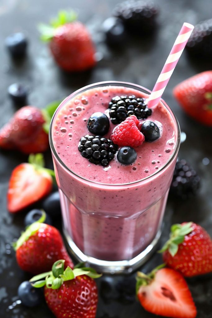 Mixed Berry Protein Smoothie - berry blast smoothie recipes