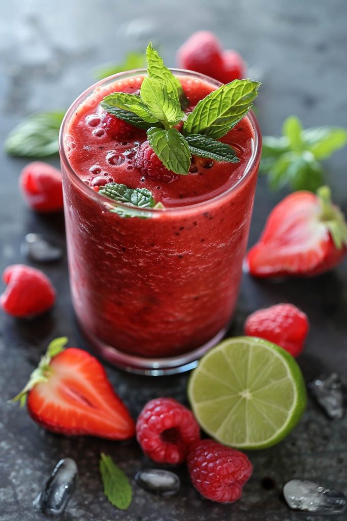 Berry Mint Refresh Smoothie - berry blast smoothie recipes