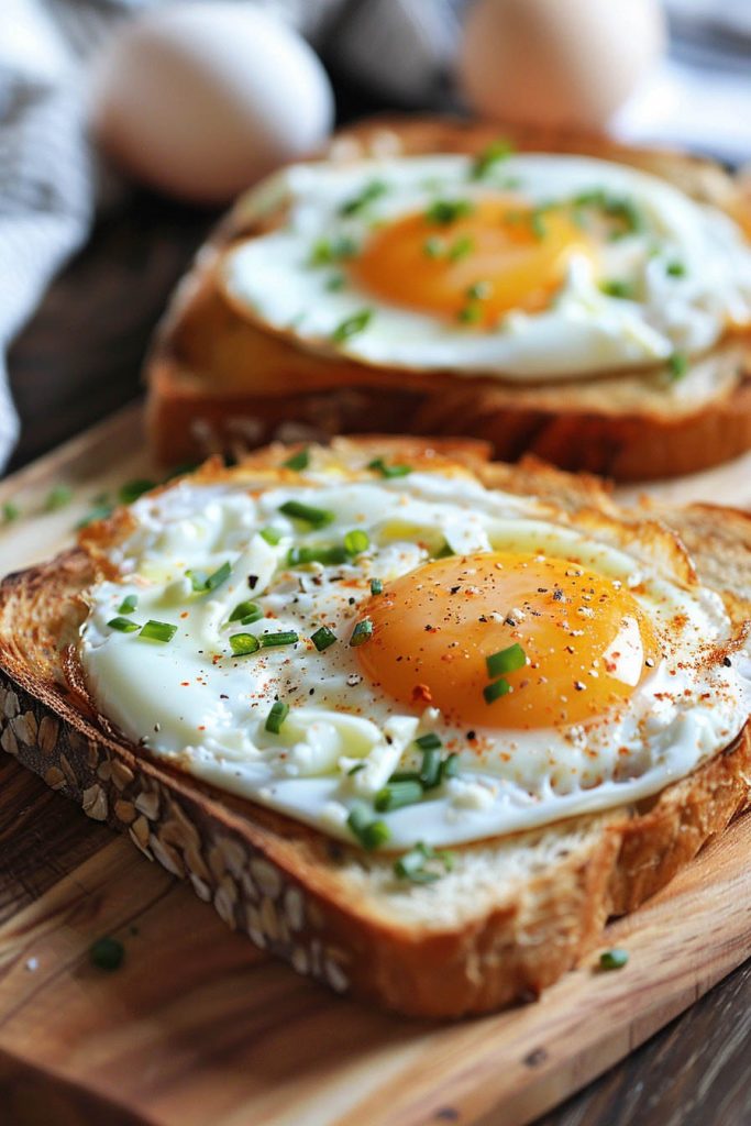 Egg and Cheese Toast - healthy breakfast toast recipes