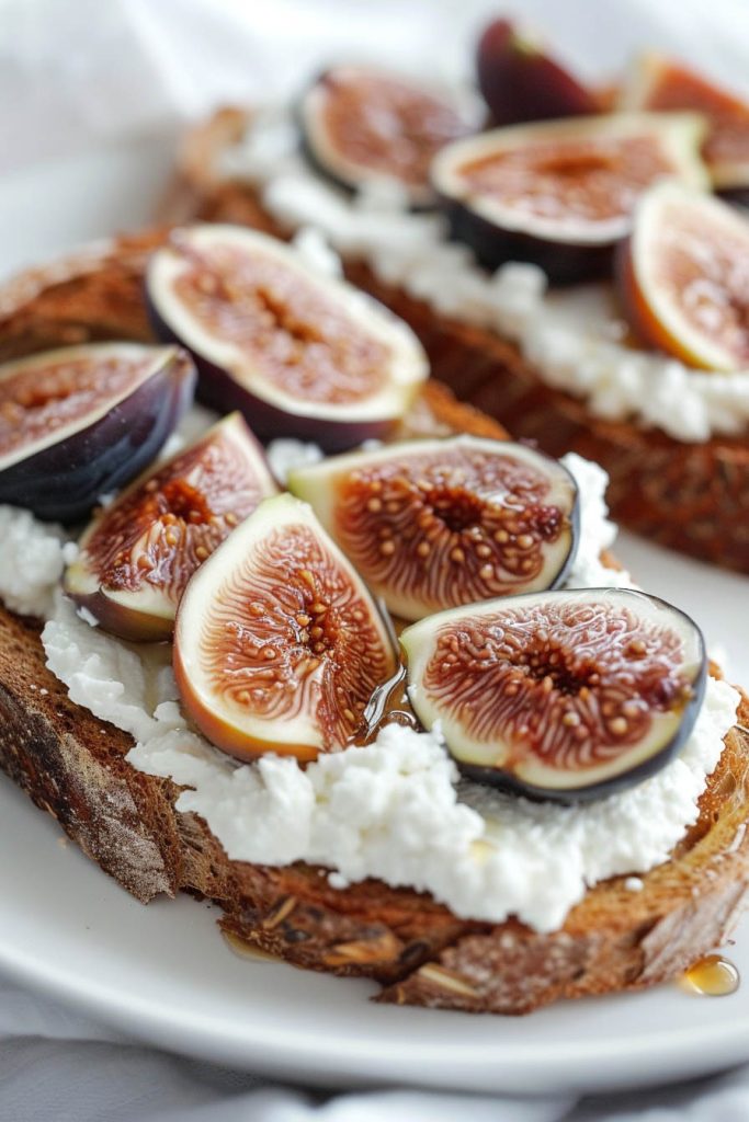 Fig and Ricotta Toast - healthy breakfast toast recipes