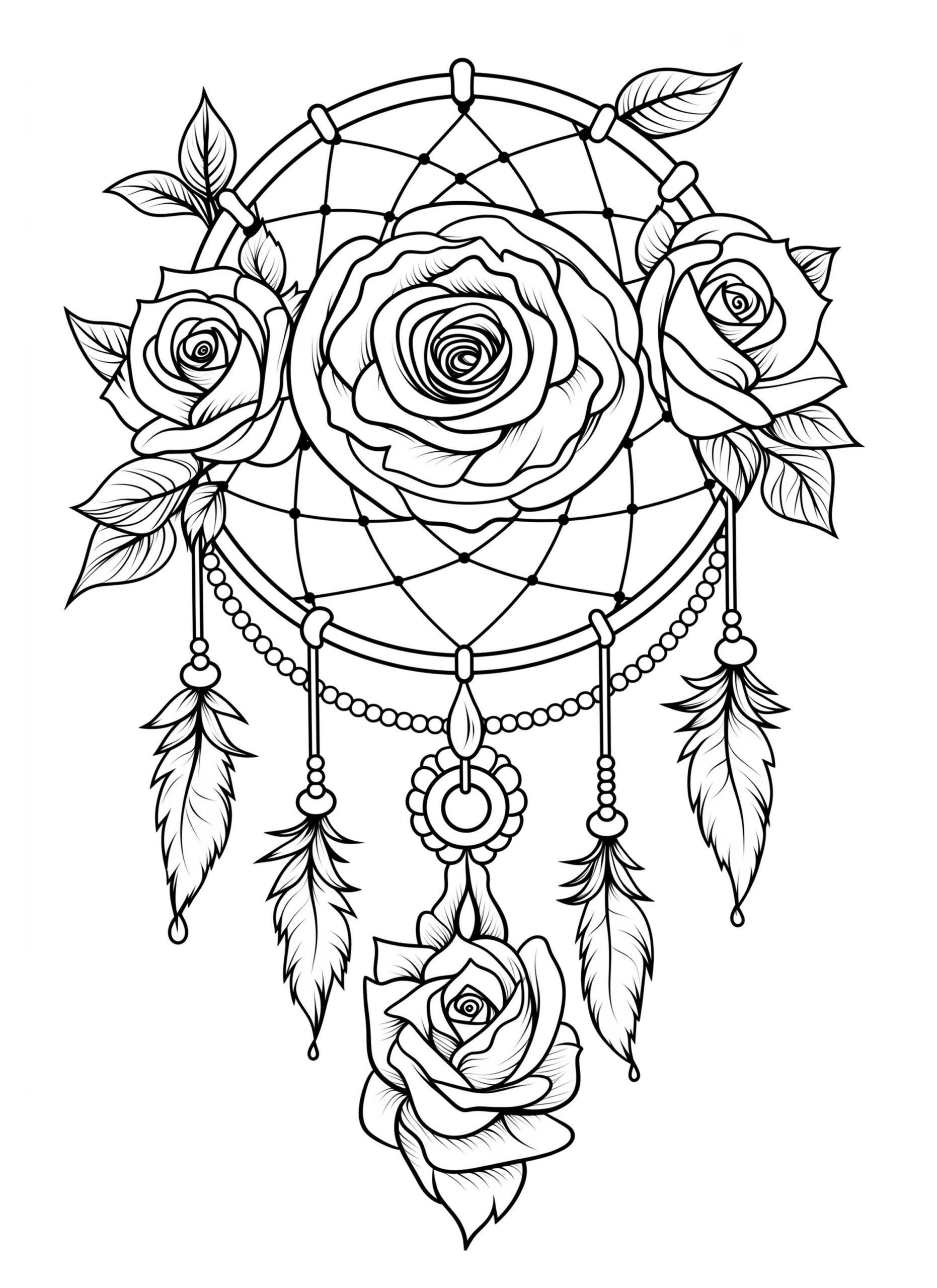 Beautiful Dreamcatcher Coloring Pages to Print and Color