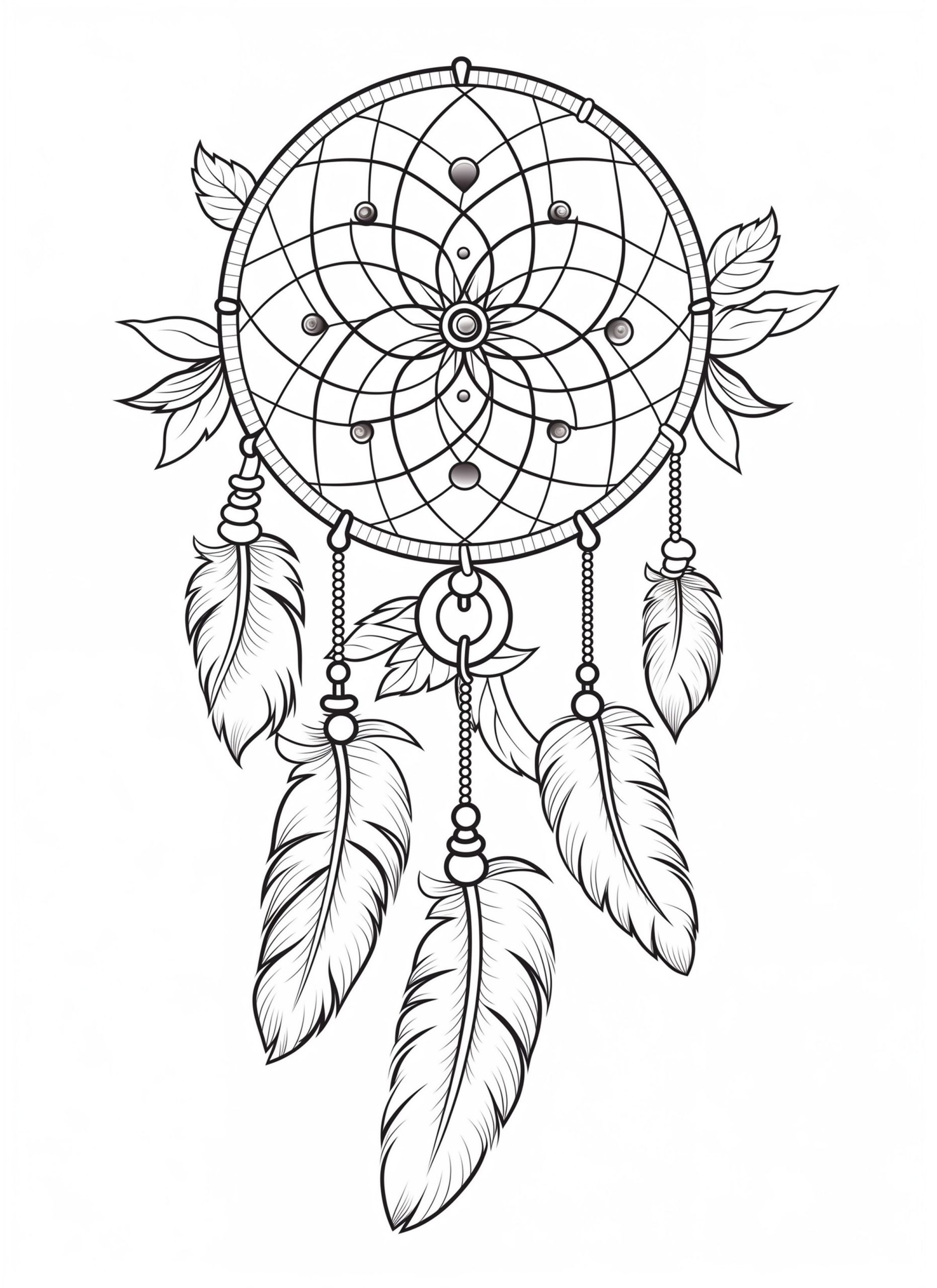 Beautiful Dreamcatcher Coloring Pages to Print and Color