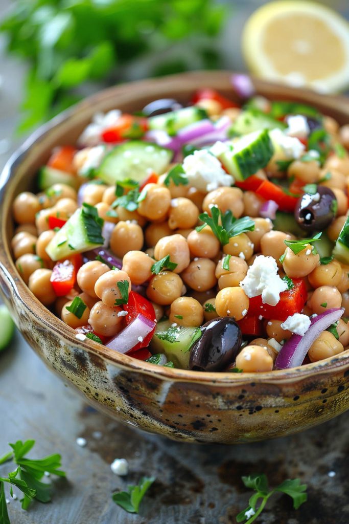 Mediterranean Chickpea Salad - Mediterranean diet recipes