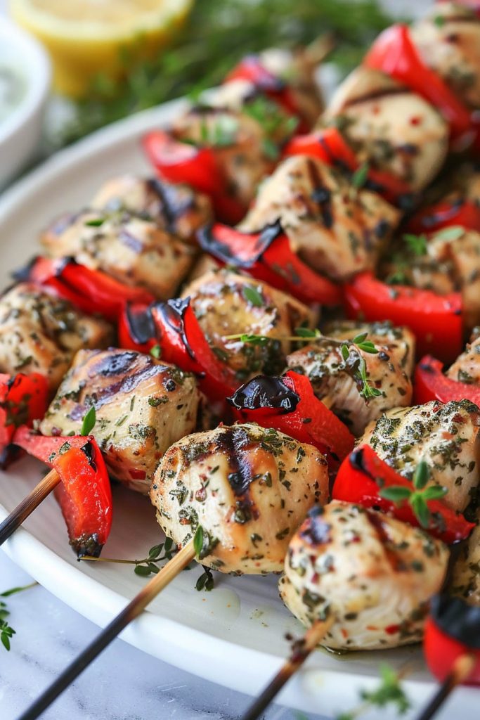 Mediterranean Chicken Skewers - Mediterranean diet recipes