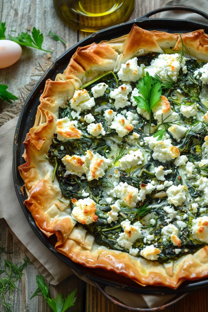 Mediterranean Spinach Pie - Mediterranean diet recipes