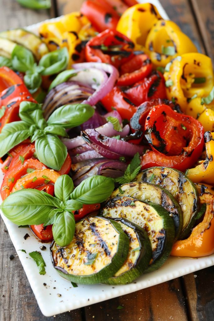 Mediterranean Grilled Vegetable Platter - Mediterranean diet recipes