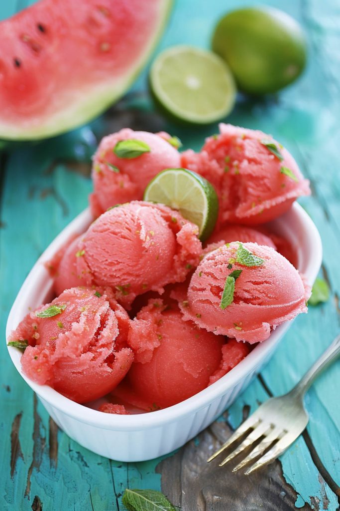 Watermelon Sorbet - summer desserts