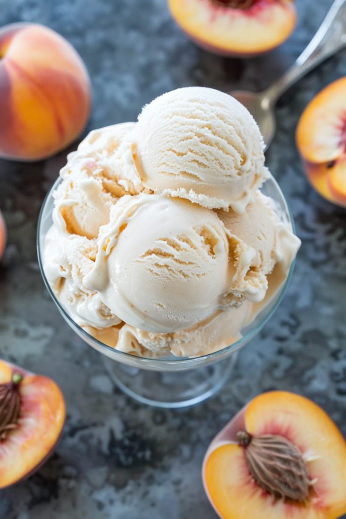 Peach Ice Cream - summer desserts