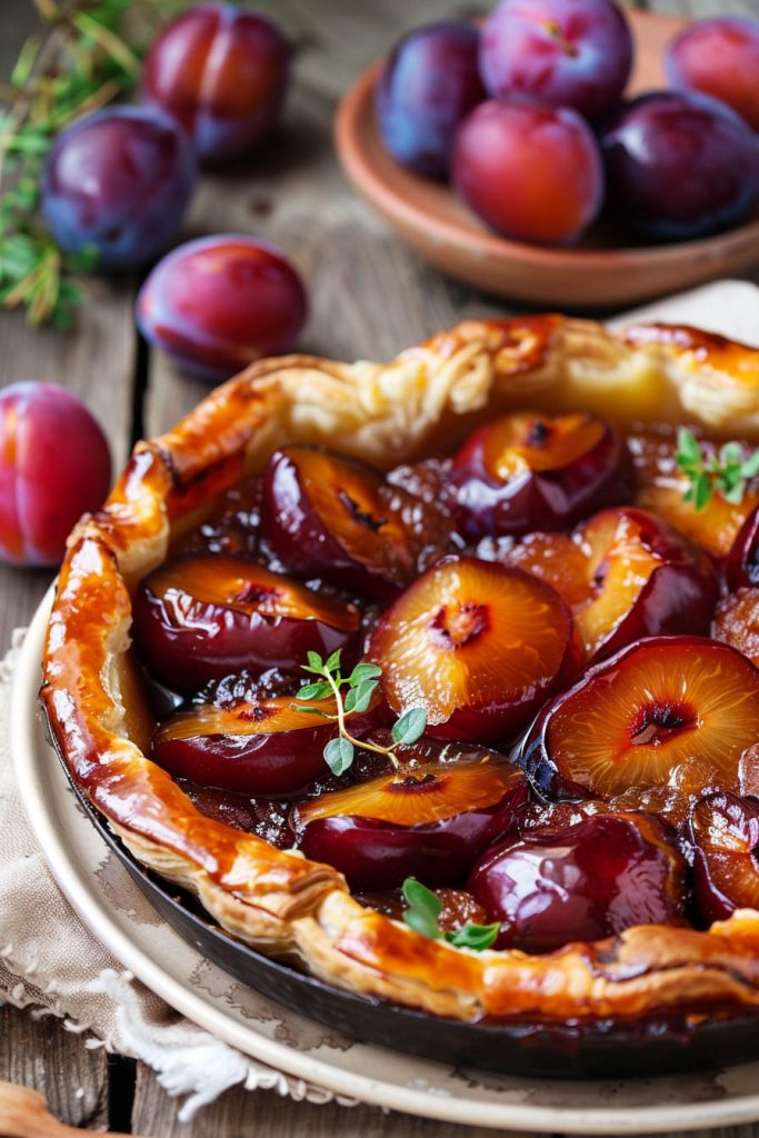 Plum Tarte Tatin - summer desserts