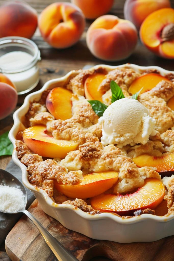 Peach Cobbler - summer desserts