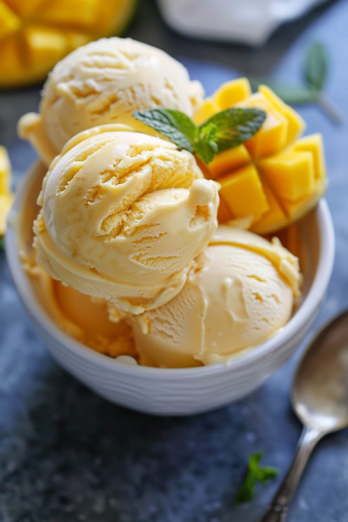 Mango Ice Cream - summer desserts