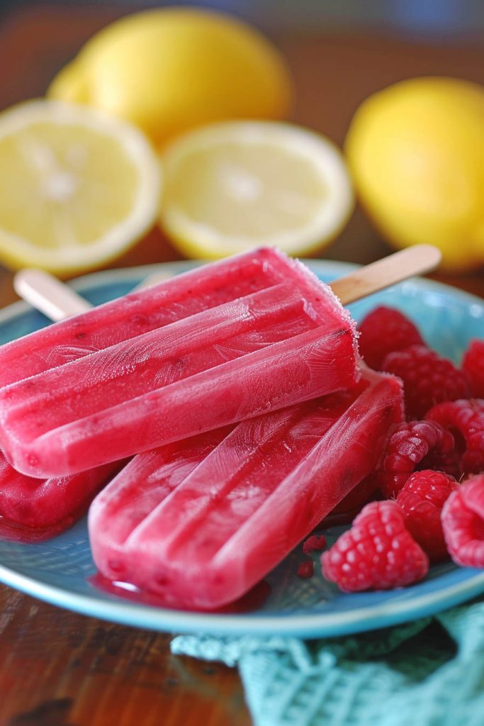 Raspberry Lemonade Popsicles - summer desserts