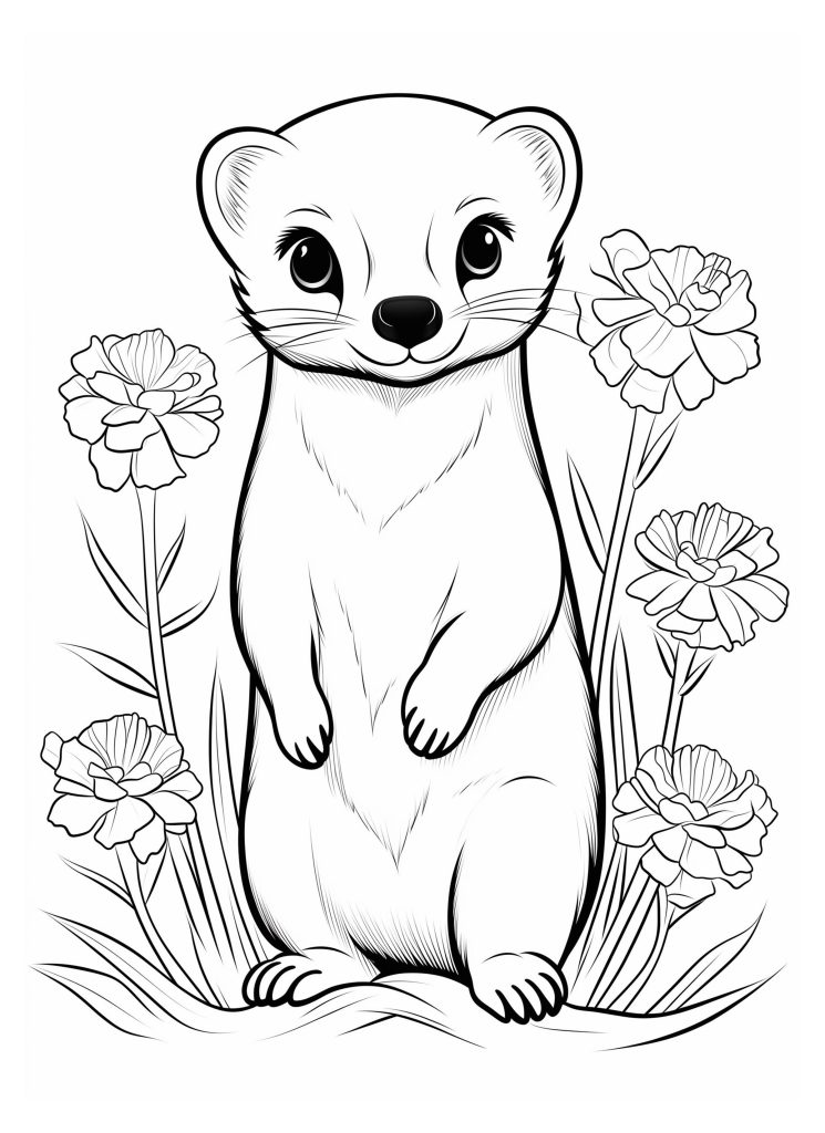 Mongoose Coloring Page - zoo animal coloring pages