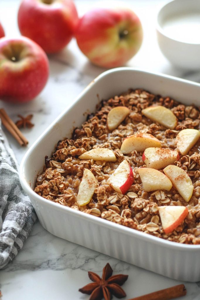 Apple Chai Baked Oatmeal - Fall Breakfast Ideas