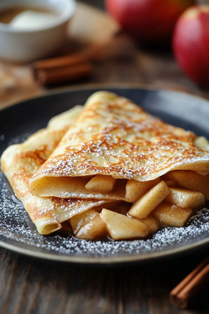 Cinnamon Apple Crepes - Fall Breakfast Ideas