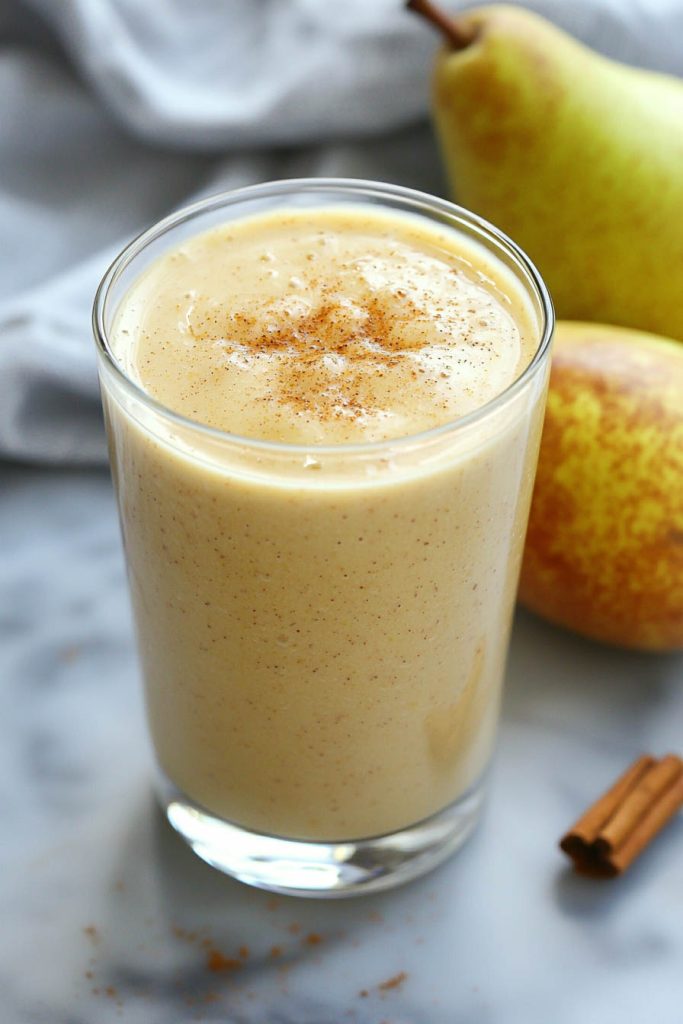 Spiced Pear Smoothie - Fall Breakfast Ideas