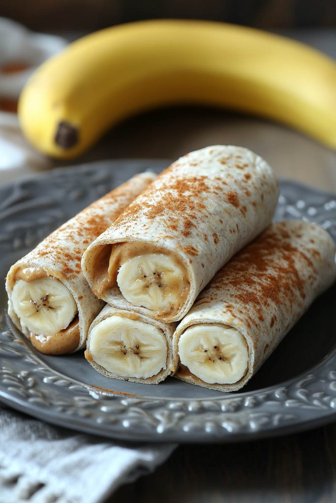 Peanut Butter and Banana Sushi - school lunch ideas