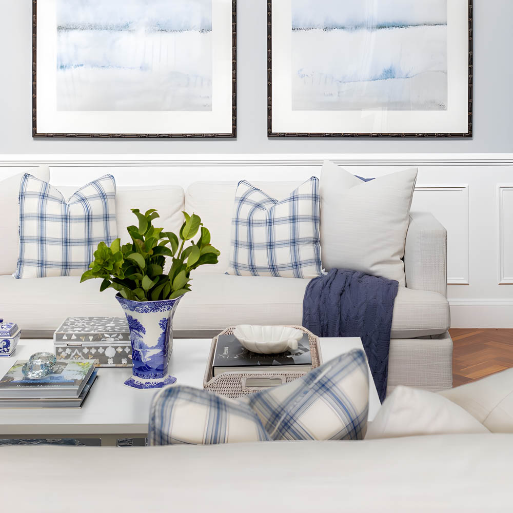 Timeless Coastal Living with Classic Blue Accents - Coastal Home Decor Ideas