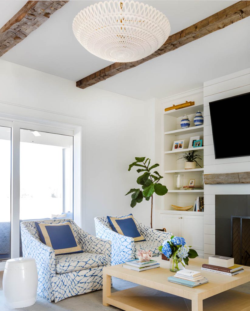 Coastal Charm with Bold Blue Accents - Coastal Home Decor Ideas