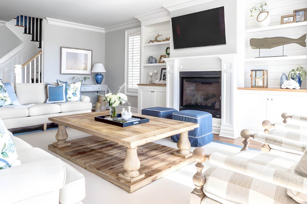 Coastal Elegance with Nautical Blues - Coastal Home Decor Ideas