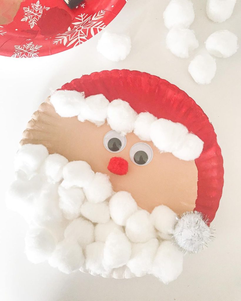 Paper Plate Santa - DIY Christmas Crafts for Kids