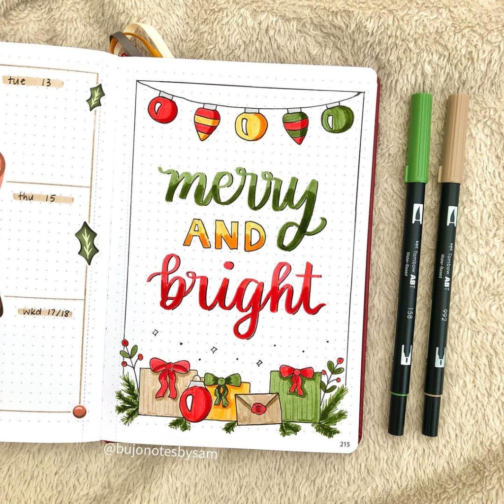 Christmas Bullet Journal Ideas