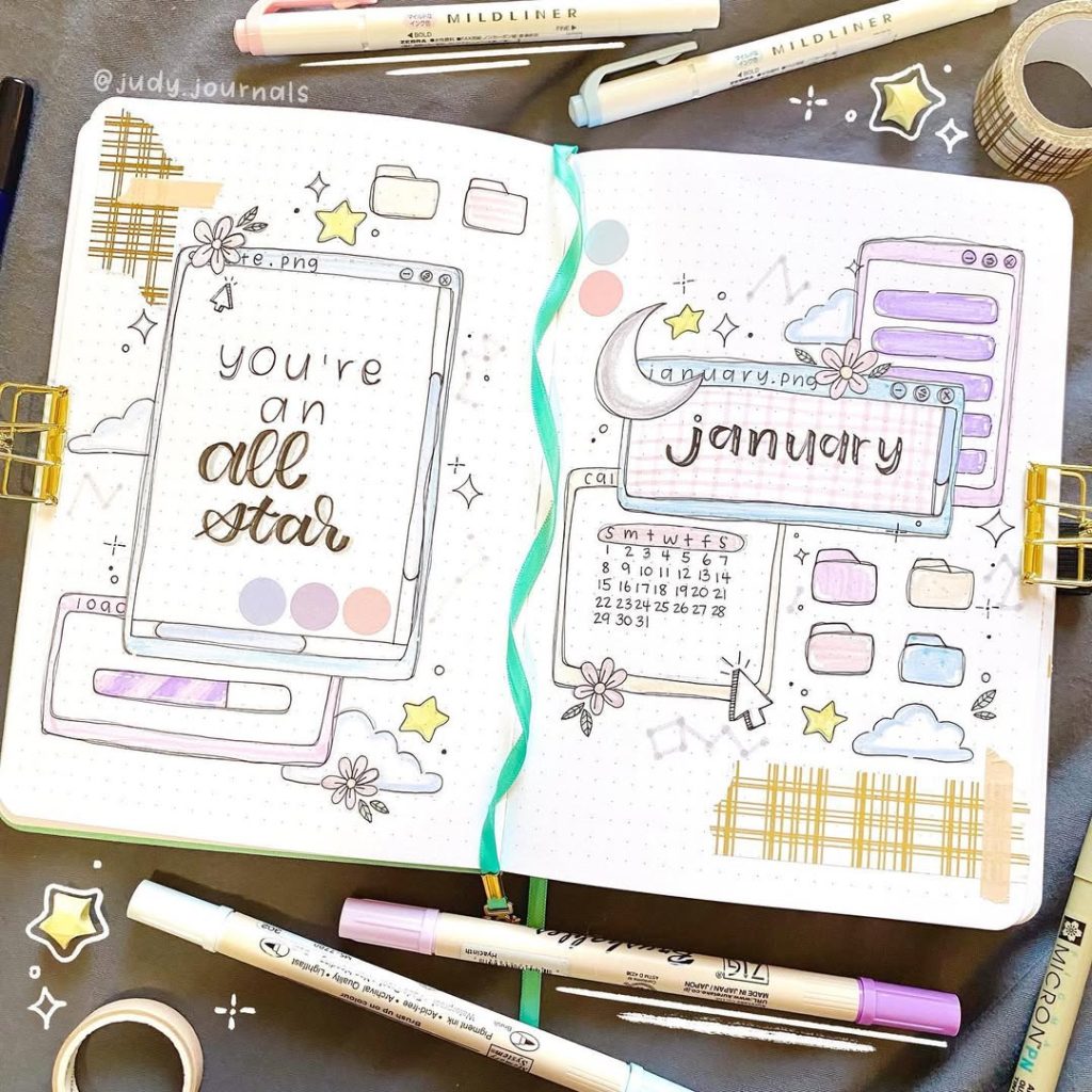 January bullet journal ideas