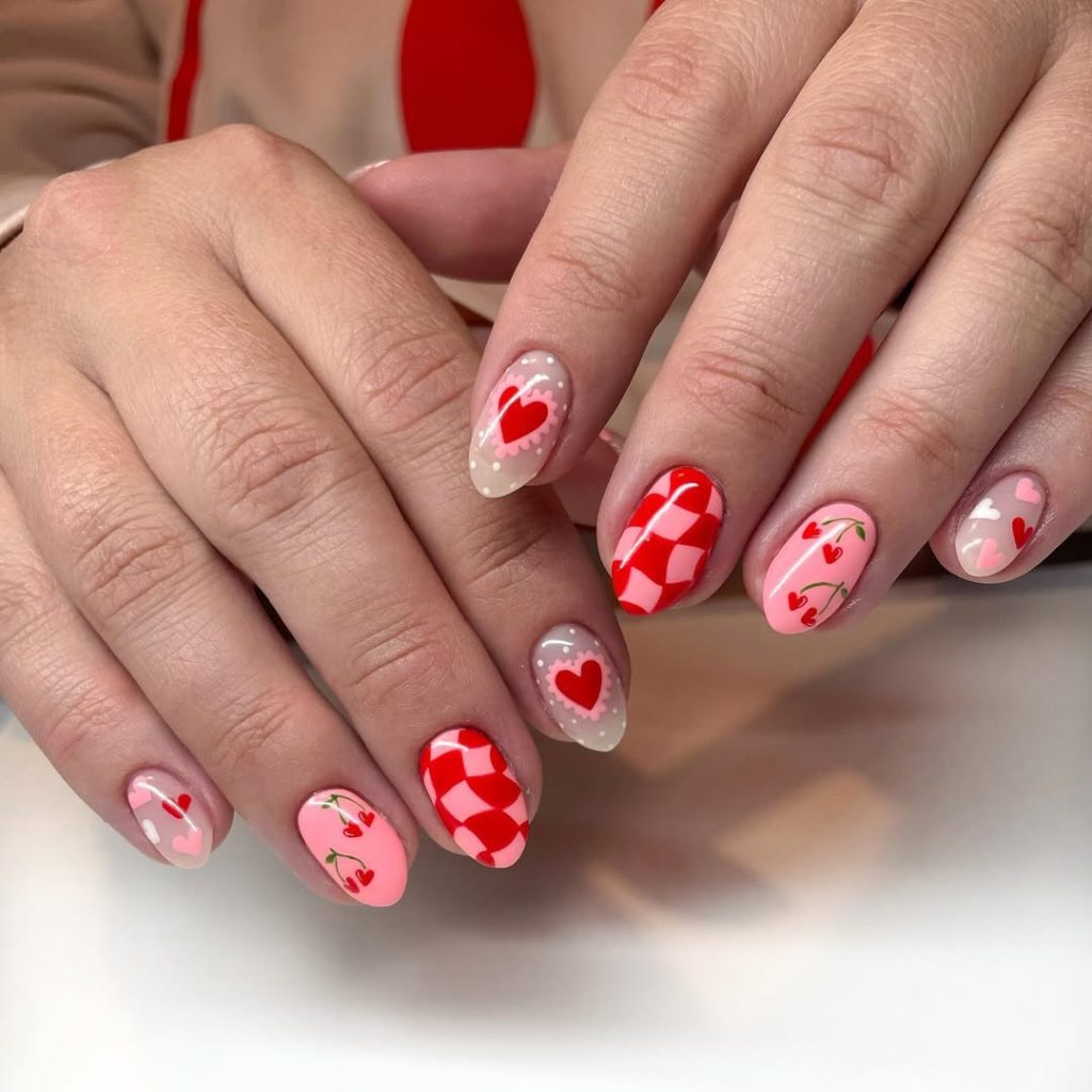 valentine's day nails