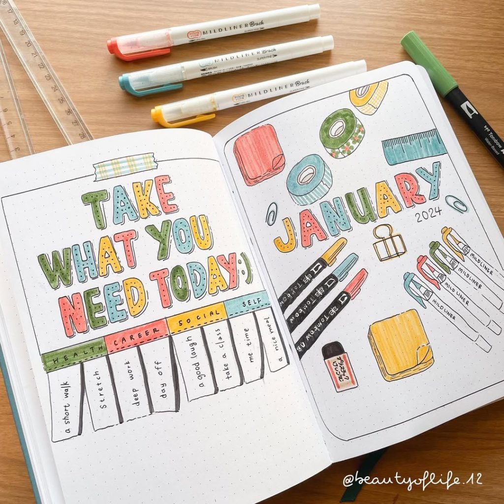 January bullet journal ideas