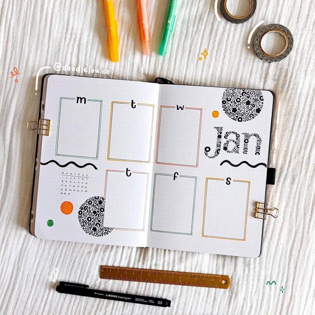 January bullet journal ideas