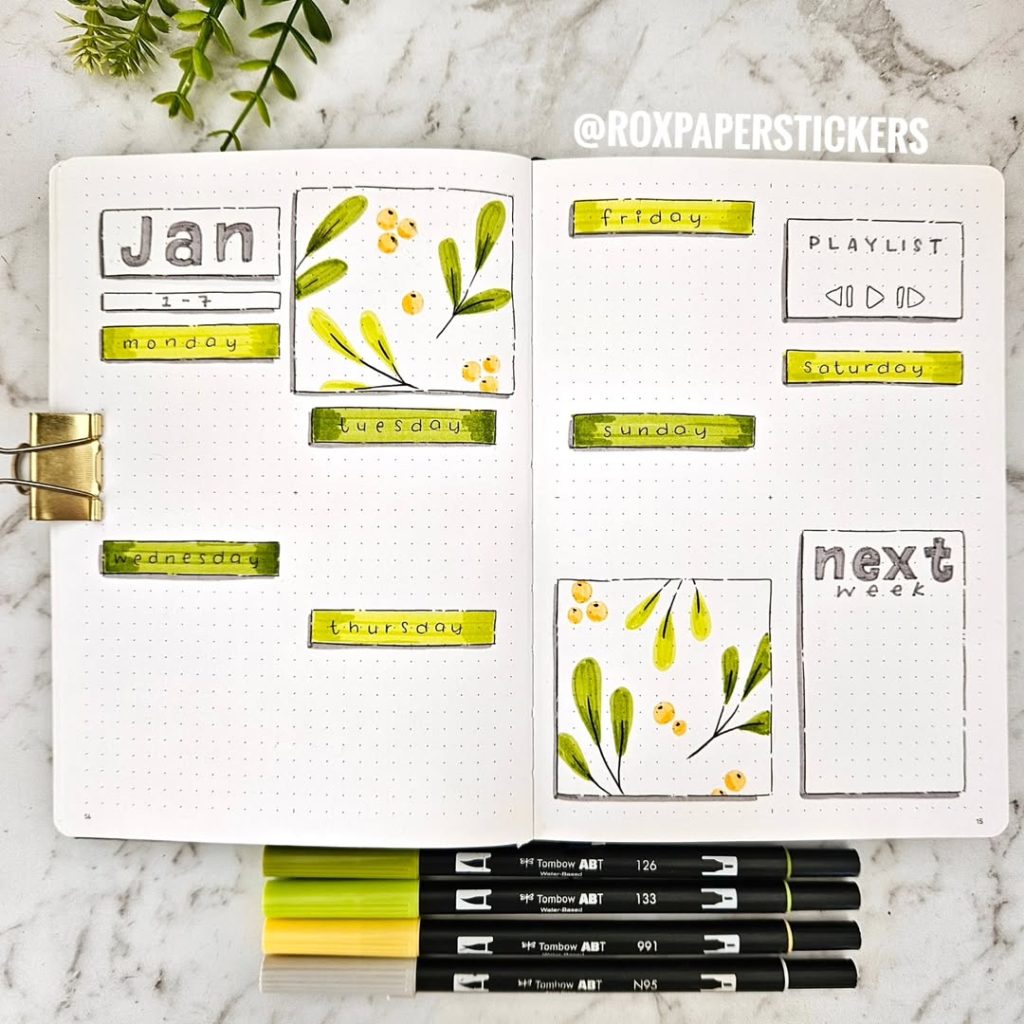 January bullet journal ideas