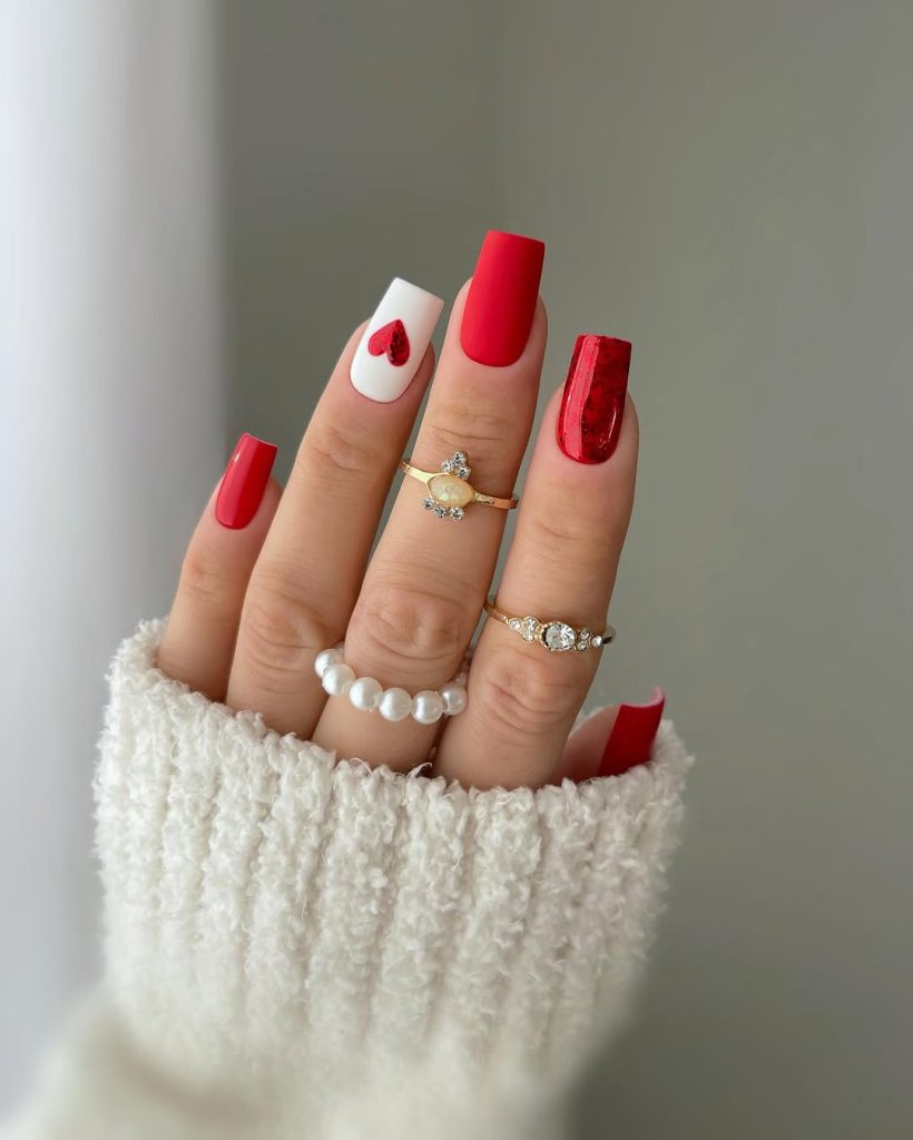 valentine's day nails