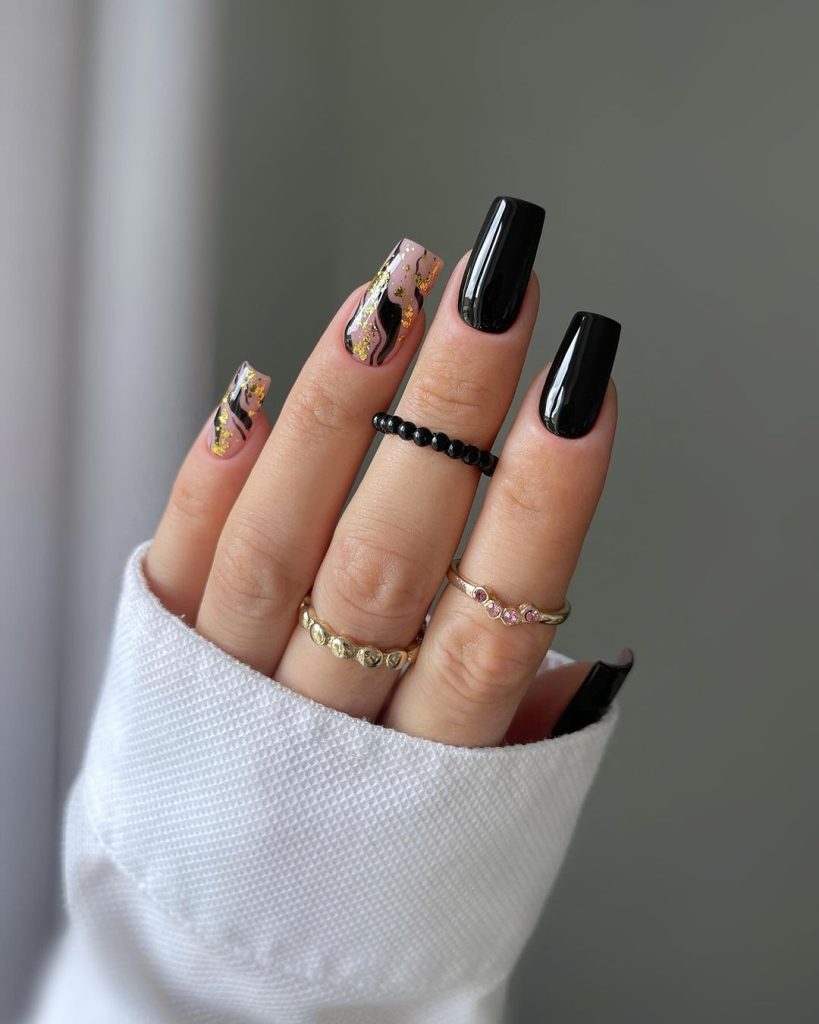 black nails