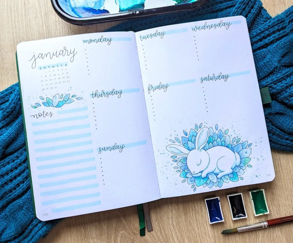 January bullet journal ideas