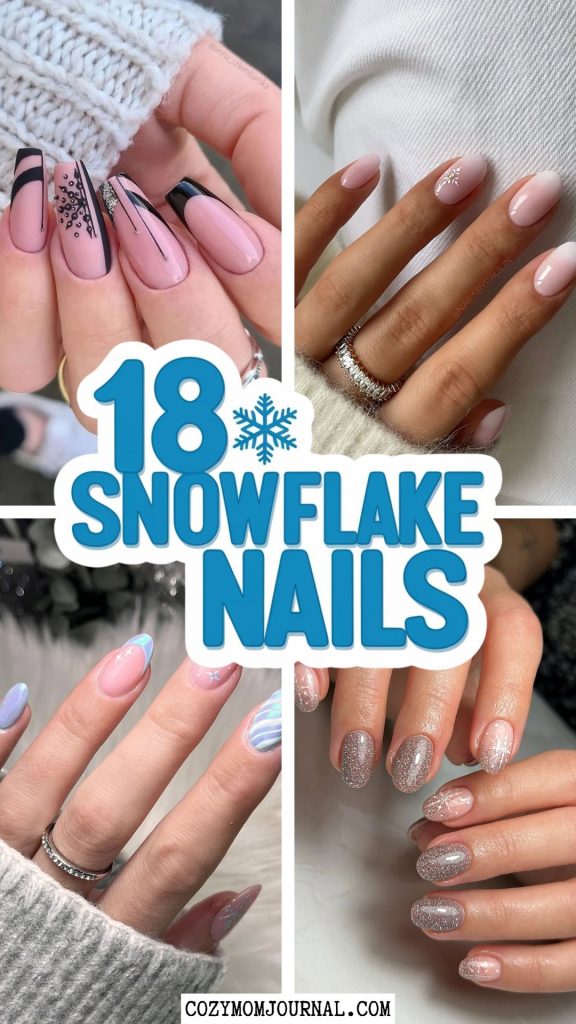 snowflake nails,