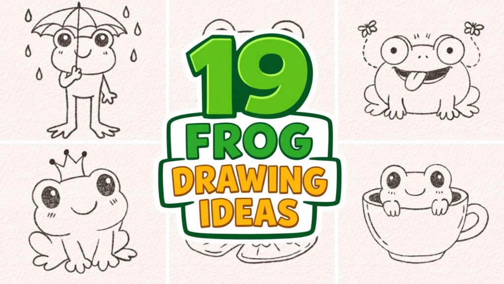 cute frog drawing ideas