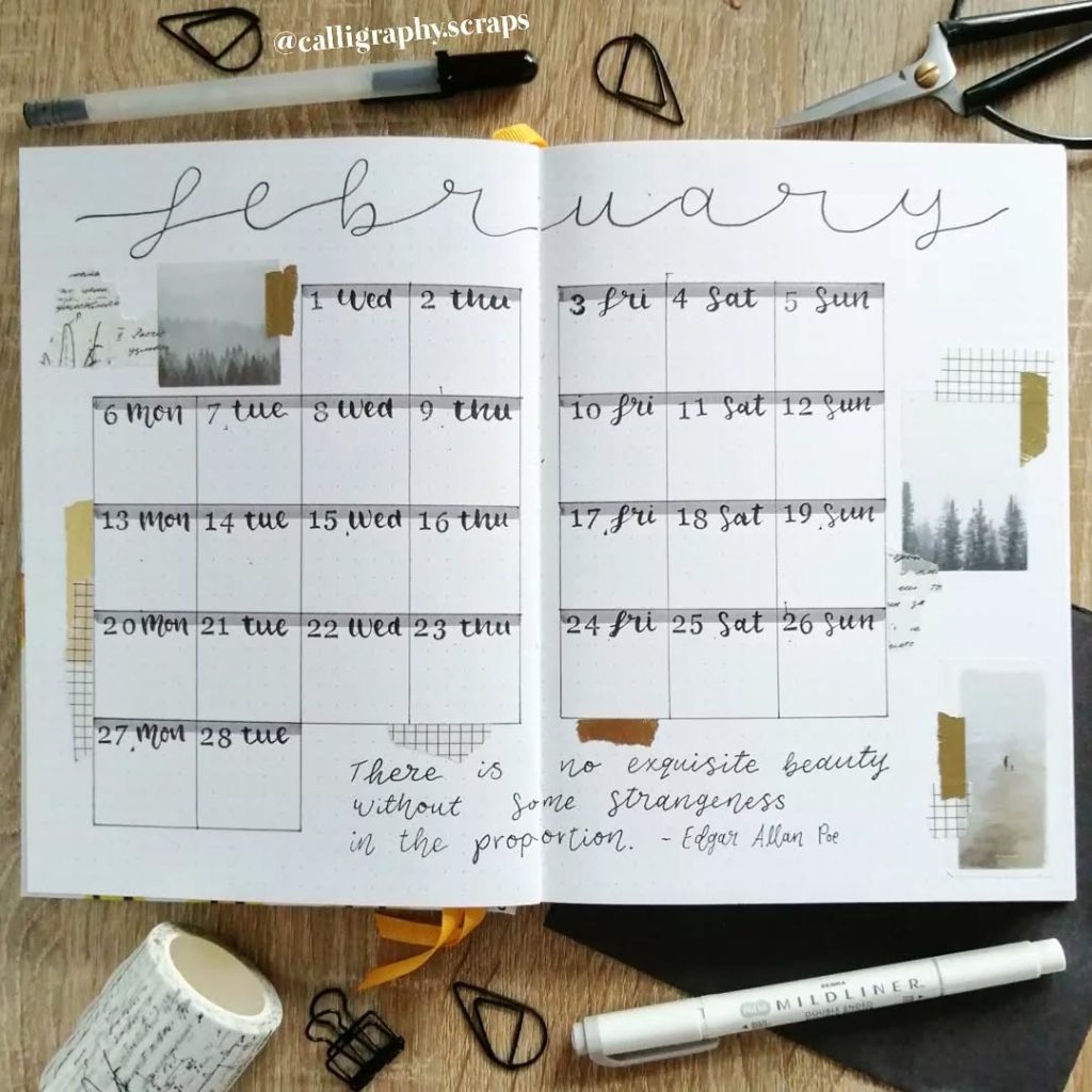 February Bullet Journal Ideas