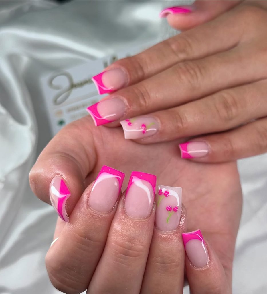 pink nail designs